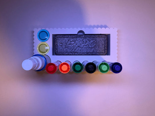 Dry Erase Marker Holder, Whiteboard Organizer Wall Mount, 3M Stick-On Marker & Eraser Caddy